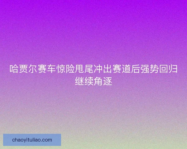 哈贾尔赛车惊险甩尾冲出赛道后强势回归继续角逐